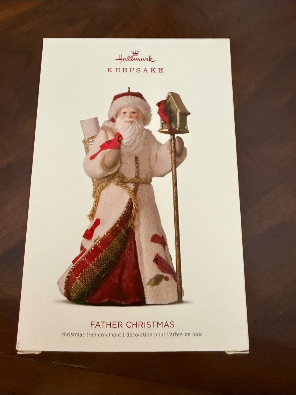 2018 Hallmark Father Christmas Ornament - White and Red